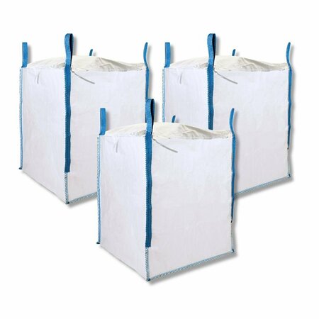 DURASACK 2200 lbs. dry material Construction Trash Bags, White, 3 PK BB-40UFFR-3PK